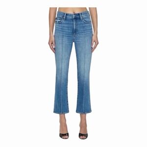 Pistola Lennon Pintuck High Rise Crop Jeans 25 Light Wash Straight PA1